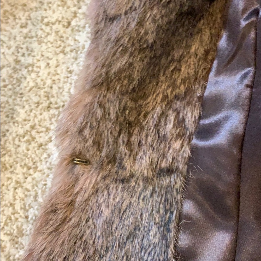 Real leather and fur coat- Sz small - Picture 4 of 7